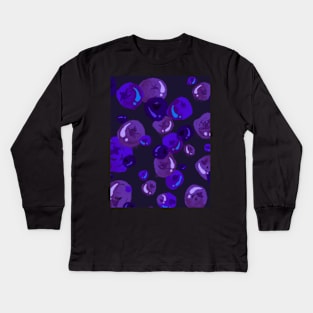 Blueberries (purple) Kids Long Sleeve T-Shirt